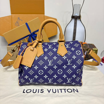 Louis Vuitton Speedy Bandoulière 30 Bag Navy Blue