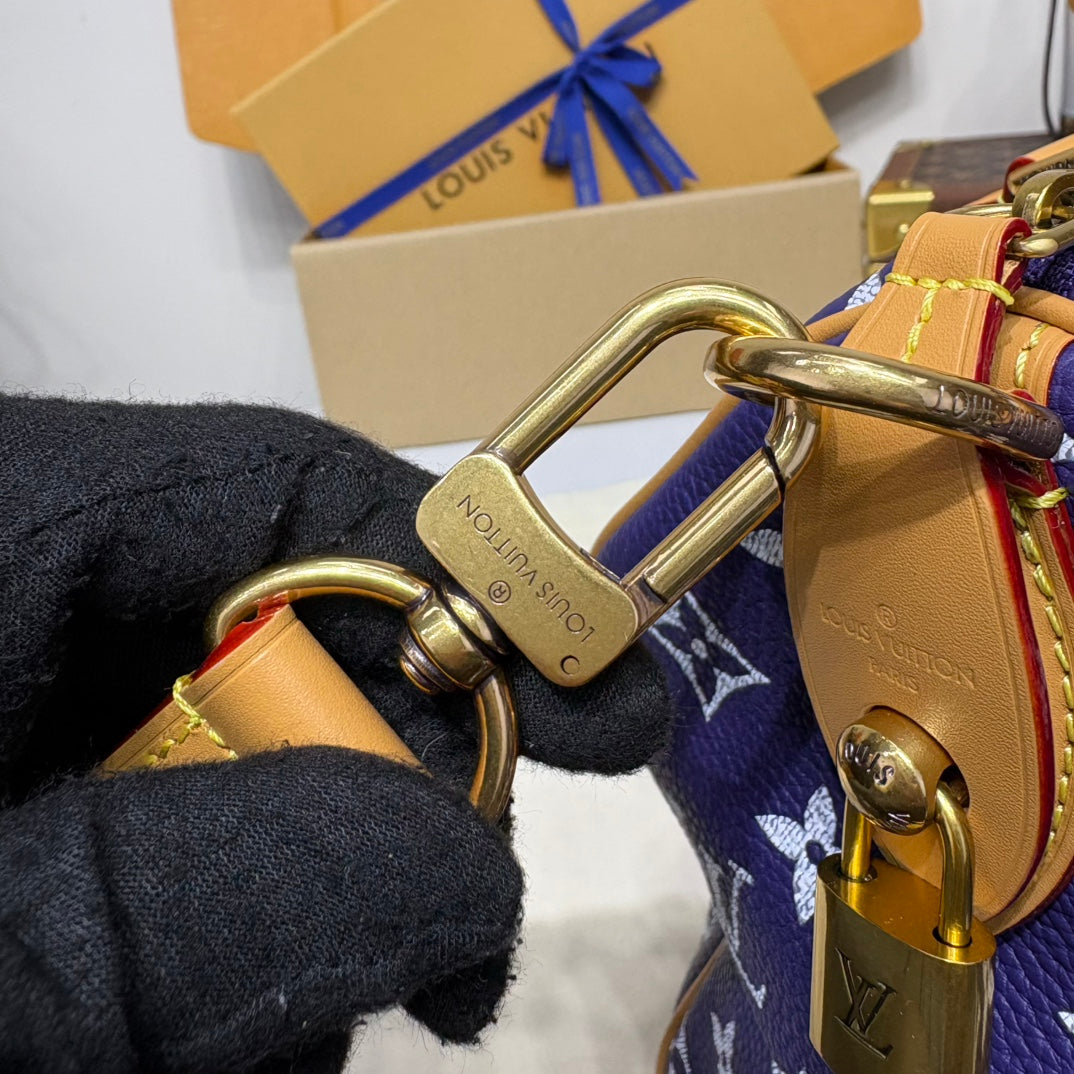 Louis Vuitton Speedy Bandoulière 30 Bag Navy Blue