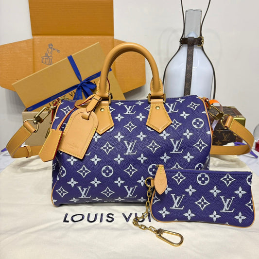 Louis Vuitton Speedy Bandoulière 30 Bag Navy Blue