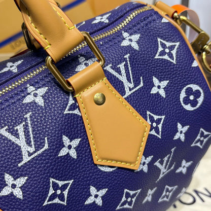 Louis Vuitton Speedy Bandoulière 30 Bag Navy Blue