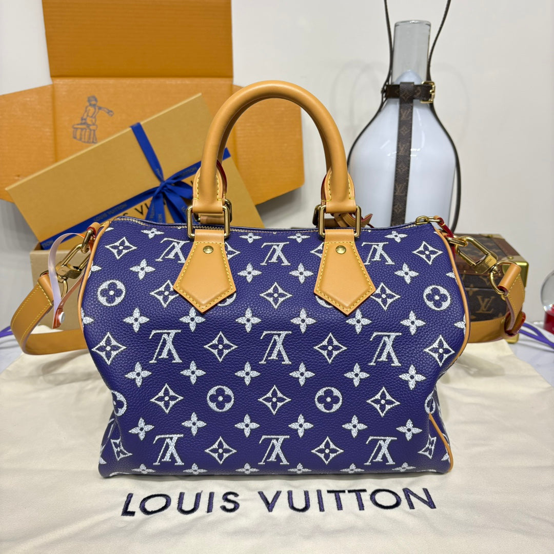 Louis Vuitton Speedy Bandoulière 30 Bag Navy Blue