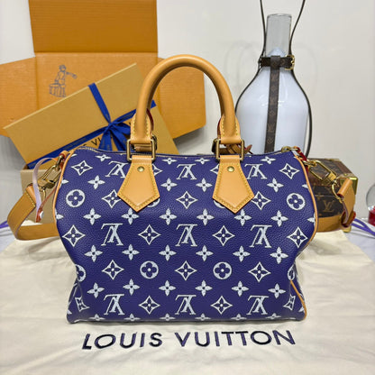 Louis Vuitton Speedy Bandoulière 30 Bag Navy Blue