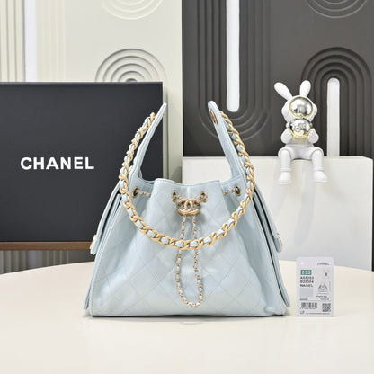 Chanel Hobo 25c Light Blue Handbag