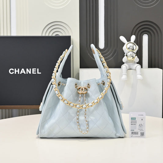 Chanel Hobo 25c Light Blue Handbag