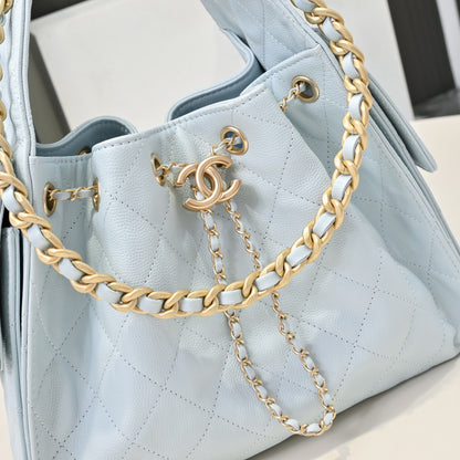 Chanel Hobo 25c Light Blue Handbag