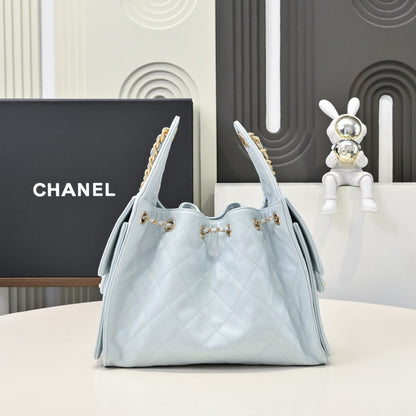 Chanel Hobo 25c Light Blue Handbag