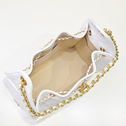 Chanel Hobo 25c White Handbag