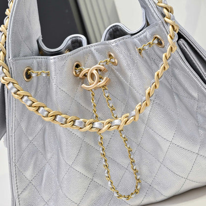 Chanel Hobo 25c Light Gray Handbag