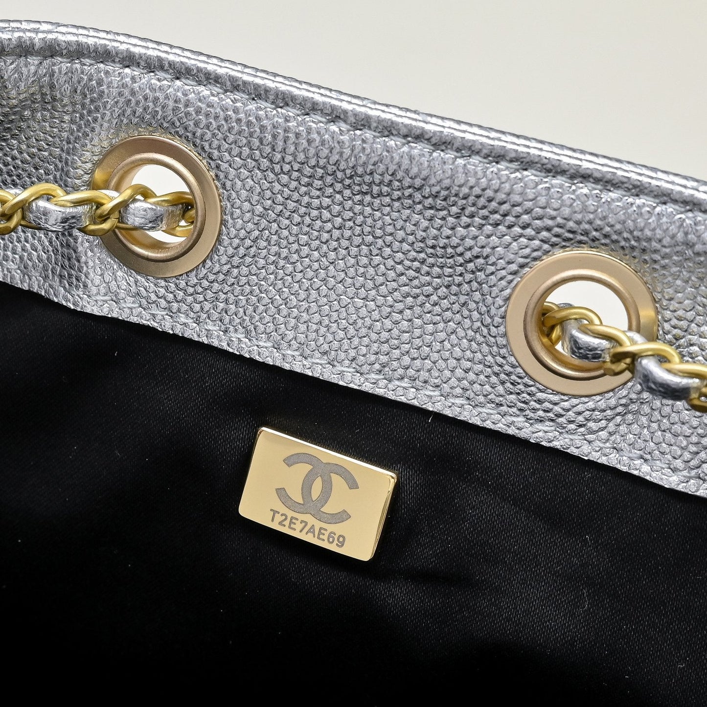 Chanel Hobo 25c Light Gray Handbag