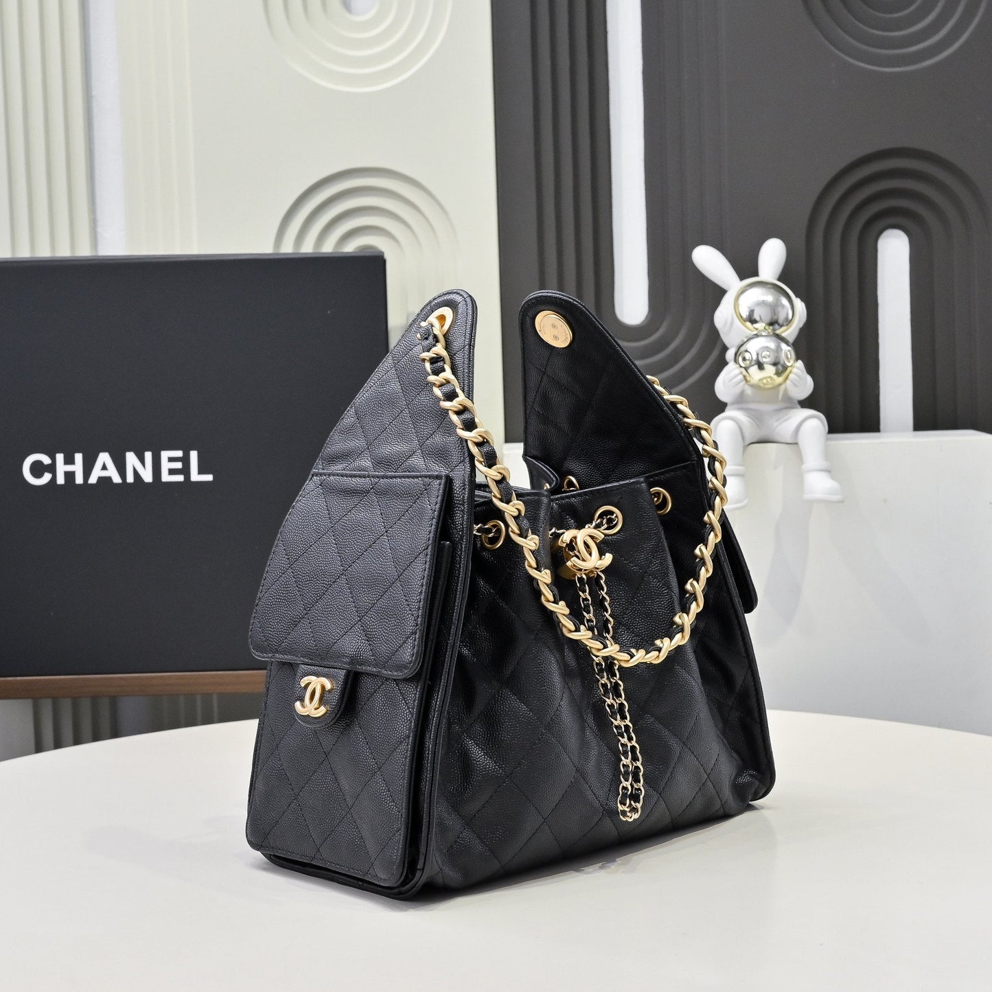 Chanel Hobo 25c Black Handbag