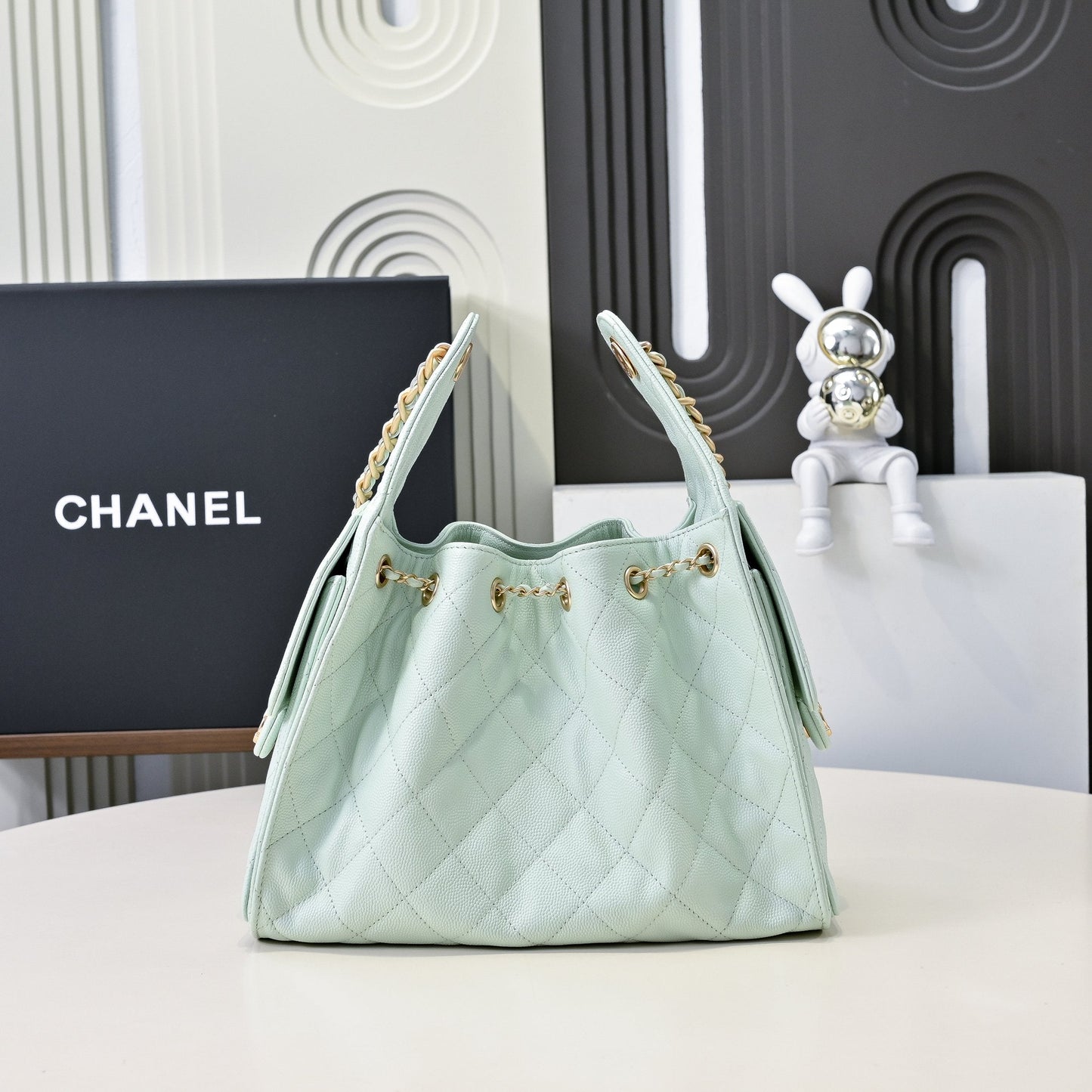 Chanel Hobo 25c Ice Blue Handbag